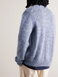 Massimo Alba's sweater is spun from a sumptuous blend of wool, mohair and silk that'll make smart-casual outfits feel a little more elevated. It's knitted in a relaxed shape and has a high funnel neck with a half-zip. Sweater For Men, Smart Casual Outfit, Half Zip Sweaters, Knitwear Cardigan, Funnel Neck, Zip Sweater, Mr Porter, Smart Casual, Funnel