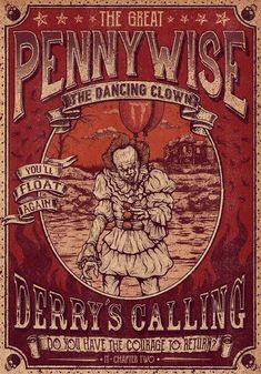 the poster for penny wise's upcoming show, starring clowns and other characters