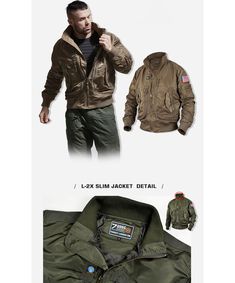 Autumn Army Fan Bomber Jacket Green And Khaki, Army Green, Bomber Jacket, Fan, Mens Tops