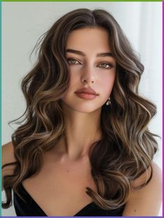 Glamorous Hollywood waves offer a timeless and sophisticated look that’s perfect for red carpet events or formal occasions. The waves are polished and defined, creating a classic, old-Hollywood glamour. This style is ideal for those with medium to long hair and any face shape. Hairstyles For Long Hair Event, Hairstyles For Party Night Curls, Classic Hollywood Curls, Elegant Hair Down Wedding, Brushed Out Curls Wedding, Formal Bridesmaid Hair, Bridal Hairstyles Down Waves, Glam Night Hairstyle, Big Loose Curls For Medium Hair