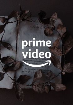 the amazon prime video logo is surrounded by leaves and vines on a piece of paper