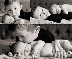 three photos of a baby laying on his mother's chest