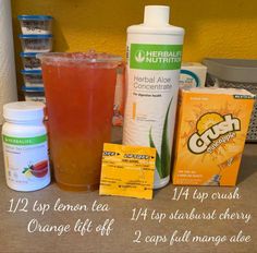 Loaded Tea With Orange Liftoff, Herbal Life Loaded Tea Recipes, Herbalife Tea With Orange Liftoff, Herbalife Orange Liftoff Recipes, Lit Tea Herbalife Recipe, How To Make Herbalife Tea Drinks, Orange Liftoff Tea Recipes, Mega Tea Herbalife Recipe