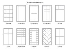 windows with different types and sizes