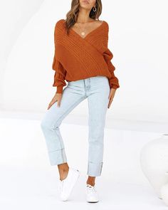 Rust Sexy V-neck Cable Knit Sweater Fitted Knitted V-neck Sweater, Chic Stretch V-neck Sweater, Chic V-neck Stretch Sweater, Winter Cable Knit V-neck Cropped Sweater, Trendy Stretch V-neck Cardigan, Trendy V-neck Cropped Sweater For Winter, Trendy V-neck Cropped Sweater, Trendy V-neck Stretch Cardigan, Chic V-neck Cropped Sweater For Fall