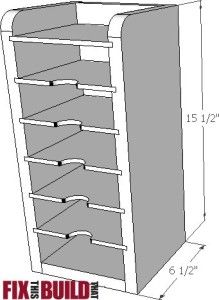 the measurements for an extra tall cabinet with drawers and shelves on each side is shown