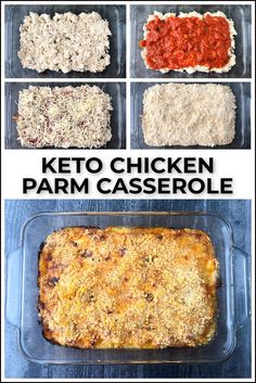 This keto chicken parmesan casserole recipe is very easy to make and it uses cooked chicken. With just a few ingredients you can put this low carb chicken casserole on the table in just 40 minutes! It's perfect for a busy weeknight keto dinner and your whole family will love it. Each serving has only 3.6g net carbs. Keto Chicken Dishes For Dinner, Keto Dinner Cheap, Macro Low Carb Meals, Keto Diet Chicken Recipes, Bariatric Recipes Chicken, Best Low Carb Recipes Dinners, Delicious Easy Keto Dinner Recipes, Kept Chicken Recipes, Keto Chicken Dinners Easy