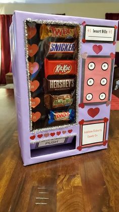 a vending machine made out of candy bars