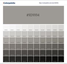 the color palette is shown in shades of brown and gray, with white letters that spell out