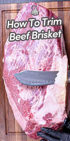 how to trim beef brisket on a cutting board