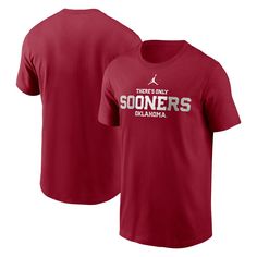 Emphasize your dedication to the Oklahoma Sooners with this Local Campus T-shirt. Made by Nike, it features a bold team slogan graphic that stands out against the solid fabric. Cotton material provides a comfortable feel for the next Oklahoma Sooners game day or casual wear. Team Slogans, Buy Jordans, Oklahoma Sooners, Jordans For Men, Cotton Shorts, Oklahoma, Fabric Cotton, Game Day, Cotton Material