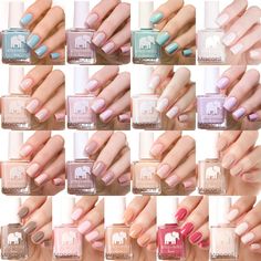 Ella And Mila Nail Care, Ella And Mila Nail Polish, Yellow Toe Nails, Light Blue Nail Polish, Chameleon Nails, Coral Nail Polish, Nail Polish Organizer, Sheer Nails, Orange Nail Polish