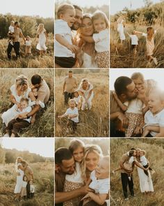 Photoshoot Ideas Autumn Family Photography Ideas, Mini Session Ideas Fall, Simple Fall Family Photos, Golden Hour Fall Family Photos, Family Photos In Nature, Meadow Family Photoshoot, Forrest Family Photos, Natural Family Photoshoot, Dreamy Family Photoshoot