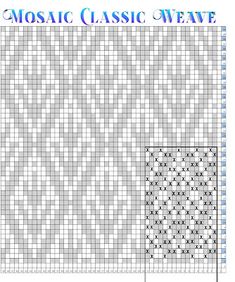 a cross stitch pattern with the words mosaic classic weave