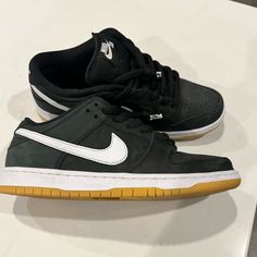 Men’s Nike Sb Black And White Sb Dunks. 9.5. Box Included Classic Black Custom Sneakers For Skateboarding, Black Skate Shoes With Cushioned Footbed, Sb Shoes, Nike Sb Shoes, Sb Dunks, Nike Sb, Nike Dunk, Nike Dunks, Nike Men