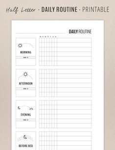 daily habit tracker printable weekly