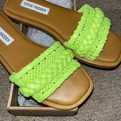 Cute Lime Green Sandals, Brand New Never Worn. Lime Green Sandals, Green Sandals, Steve Madden Shoes, Women's Shoes Sandals, Lime Green, Steve Madden, Shoes Sandals, Size 7, Women Shoes