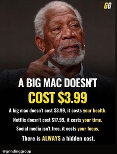 an old man pointing to the side with text that reads, a big mac doesn't cost $ 399 99