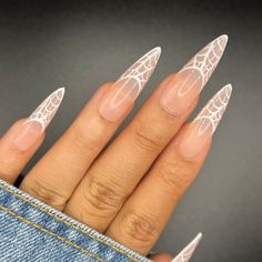 Spider Web French Press on Nails Halloween Nails Fake - Etsy Fun Halloween Nails, Cute Halloween Nails, Nagel Tips, Makijaż Smokey Eye, Nails Halloween, Halloween Nail Designs, Art Halloween, Halloween Nail, Stick On Nails