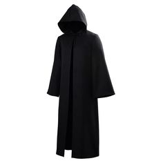 a black cloak with a hood on it