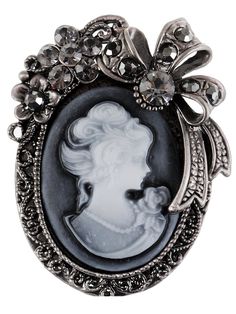 PRICES MAY VARY. Gorgeous vintage cameo style. a beautiful cameo brooch featuring enamel lady maiden in a filigree frame with floral, ribbon and crystal rhinestone detail on a metal alloy base. for those that love vintage style accessories this brooch is the perfect little touch to really make a look pop. from the ribbon detail to the adorable crystal rhinestone flowers, this brooch is elegance defined. Presents for loved ones. give this vintage inspired pin to a loved one on occasions such Vale Bow Pendant, Cameo Jewelry, Victorian Lady, Vintage Cameo, Cameo Brooch, Brooch Jewelry, Cameo Pendant, Victorian Jewelry, Rhinestone Brooches