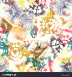 multicolored tie - dyed background with abstract shapes