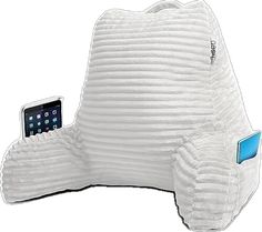 an inflatable cell phone holder is shown