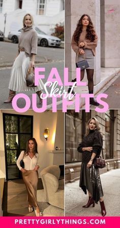 Discover cozy fall and winter outfit ideas perfect for chilly days! From layered looks to soft, warm fabrics, these outfits will keep you stylish all season. Fall Skirt Outfits Women, Skirt Outfits Tights, Plus Size Fall Skirt, Fall Skirt And Sweater Outfits, Cute Fall Skirt Outfits, Fall Skirts Outfits, Cute Fall Skirt, Outfits Tights, Fall Skirt Outfits