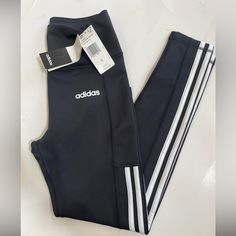 Brand New With Tags Adidas Leggings/Activewear Leggings Activewear, Leather Knee Boots, Adidas Leggings, Adidas Pants, Active Wear Leggings, Adidas Black, Black Adidas, Adidas Women, Knee Boots