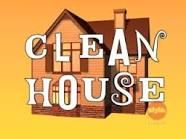 a house with the words clean house on it