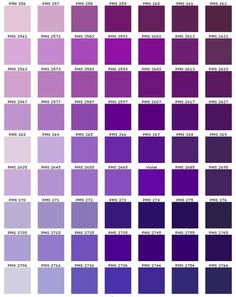 an image of the color purple with different shades and sizes in each square, which are all