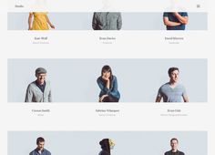 the website is designed to look like it has many different people on it, including two men and one woman