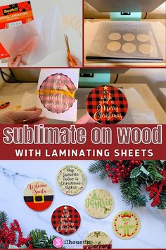 the ultimate guide to sublimate on wood with laminating sheets for christmas decorations