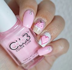 Heart Nail Designs, Colorful Nails, Nails For Kids, Nails Polish, Girls Nails