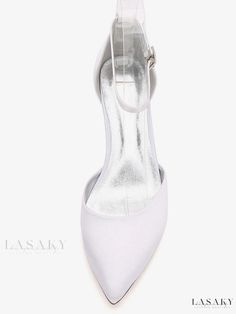 Lasaky - Classic Ankle Strap Kitten Heel Wedding Shoes for Women Elegant Flat Heel Wedding Shoes With Heel Strap, Elegant Flat Heel Wedding Shoes With Strap, Wedding Shoes With Heel Strap And Round Toe, Silver Ankle Strap Court Shoes For Formal Occasions, Closed Toe Wedding Shoes With Heel Strap, Silver Closed Toe Wedding Shoes With Heel Strap, Wedding Shoes With Heel Strap And Low Heel, Event Wedding Shoes With Low Heel And Heel Strap, Wedding Court Shoes With Removable Insole