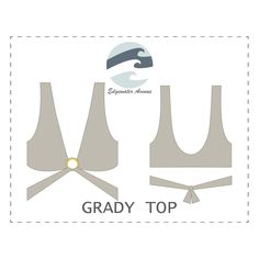 the gray bra top has two ties around it and is attached to an adjustable belt