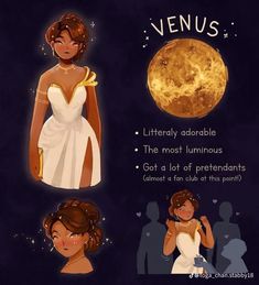 an image of venus and the moon in different positions, with captioning below