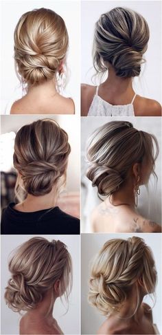 many different styles of braids and buns