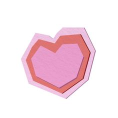 a pink heart shaped object on a white background