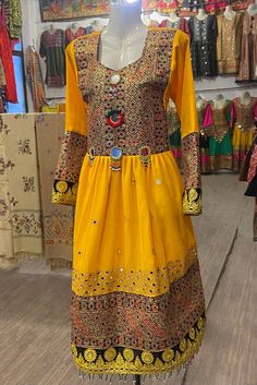 This beautiful traditional Afghan/Pashtoon dress is handmade in Swat valley. Featuring beautiful Swati Hand embroidery and a fine quality fabric These new design frocks are used as wedding dress , party wear, For Nikah and Engagement/Mangni and Mehndi night events. The dress measurements are kept average.  Our dresses are available in variety of different colors and comprise three essential pieces: 1: Qamees (Shirt) 2: Shalwar (Pants/Trouser) 3: Dupatta (Shawl) Girls Eid Dress, Eid Dresses For Girl, Swat Valley, Mehndi Night, Eid Dresses, Party Kleidung, Dress Handmade, Eid Gifts, Dress Measurements