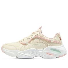 (WMNS) Skechers Stamina Airy 'Off White Pink' 896078-OFPK Cream Synthetic Sneakers For Outdoor, Cream Synthetic Outdoor Sneakers, Cream Lace-up Synthetic Running Shoes, Cream Breathable Synthetic Sneakers, Cream Synthetic Breathable Sneakers, Breathable Cream Synthetic Sneakers, Breathable Synthetic Cream Sneakers, Cream Breathable Lace-up Running Shoes, Cream Casual Sneakers For Outdoor Activities