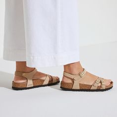 Kumba Soft Footbed Nubuck Leather Leather Sandals With Strap Closure And Round Toe, Leather Strappy Sandals With Strap Closure, Everyday Leather Sandals With Adjustable Strap, Beige Leather Sandals With Adjustable Straps, Adjustable Leather Sandals For Everyday, Leather Sandals With Ankle Strap, Leather Sandals With Ankle Strap Closure, Adjustable Strap Leather Sandals, Leather Ankle Strap Sandals With Strap Closure