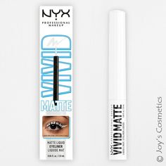 * 1 BRAND NEW NYX VIVID MATTE LIQUID LINER - WHITE" * Get ultra-matte, vivid lines with Nyx Professional Makeup's Vivid Matte Liquid Liner in white! Easy glide, smear-resistant formula allows you to freely experiment with graphic lines and wings. Super-thin, precise tip gives you total control over your liner thickness and definition every time. Always cruelty-free. *Benefits: - Long-wearing formula is fade, transfer and smudge-resistant - Easy glide formula with no skipping or tugging - Can easily create thin to thick lines - Thin tip brush allows for precise application *How to: Trace your upper lash line with the thin, precision brush tip to define your eyes with matte color, or extend the line past your outer corners to create a winged eyeliner look. Pair it with mascara (we recommend Eyeliner Looks, Liquid Liner, Winged Eyeliner, Nyx Professional Makeup, Professional Makeup, Beauty Make Up, Nyx, Valencia, Cruelty Free