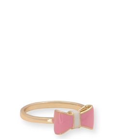 Bow Ring - Lily Nily – Lily Nily Adjustable Pink Enamel Rings, Pink Enamel Rings For Gift, Pink Enamel Promise Ring, Pink Formal Enamel Ring, Pink Enamel Ring As A Gift, Gold Enamel Ring Perfect For Gifting, Gold Enamel Ring For A Gift, Gold Enamel Ring Perfect For Gift, Girls Rings