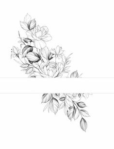 two horizontal banners with flowers and leaves