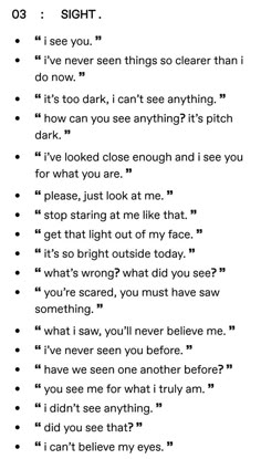 a poem written in black and white with the words sight i see you, i've never seen things so clearer than i do now