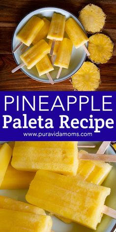 pineapple palea recipe on a white plate