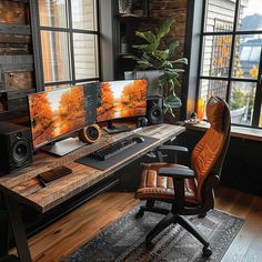 Professional Picture of an Office: Business Images Modern Home Offices, Computer Desk Setup, Home Studio Setup, Minimalist Desk, Desktop Setup, Bedroom Setup, Setup Ideas, Gaming Room Setup, Computer Setup