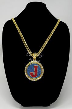 Bring Some Swag to the Game with SD Swag Chainz! Show your spirit with this blinged-out gold or silver spinning necklace! This is a unique custom made piece. This necklace is made from a gold or silver plated zinc alloy and has a nice weight to it. See video for how well it spins! Details: 2.5 inch pendant. -30 inch gold or silver chain -1.8 inch diameter for the spinning medallion -2.5 inch diameter for the whole pendant -Solid zinc alloy for durability -Encircled with clear stones for extra bl Customized Gold Cuban Link Necklaces, Customized Gold Cuban Link Jewelry, Customized Gold Necklace With Round Pendant, Spinning Necklace, Silver Costume, Clear Stone, Fantasy Football, Chain Gold, Bean Bag