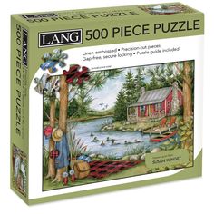 the 500 piece puzzle is shown with measurements